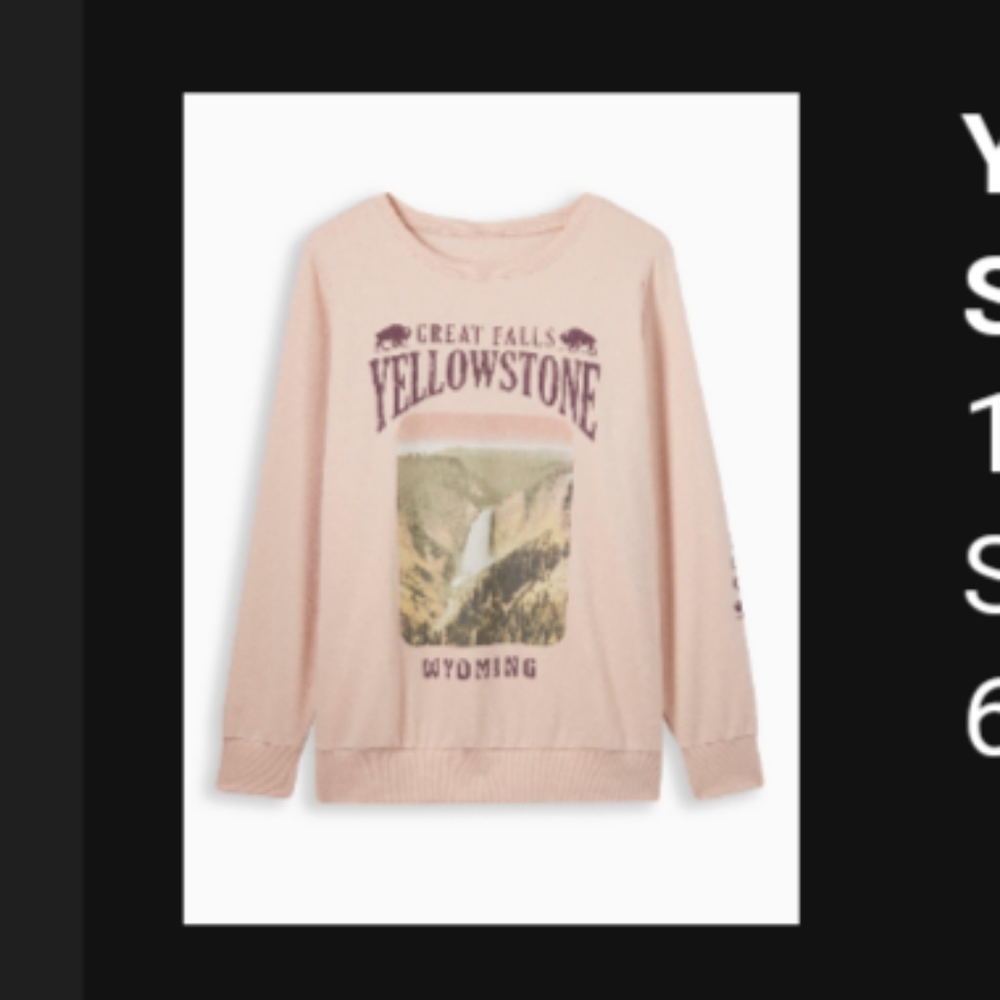 Torrid size 6 Yellowstone sweatshirt